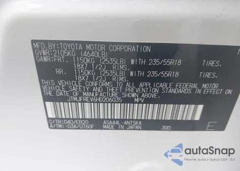 2017 Toyota Rav4 Se из США, поврежденный, VIN JTMJFREV6HD206035